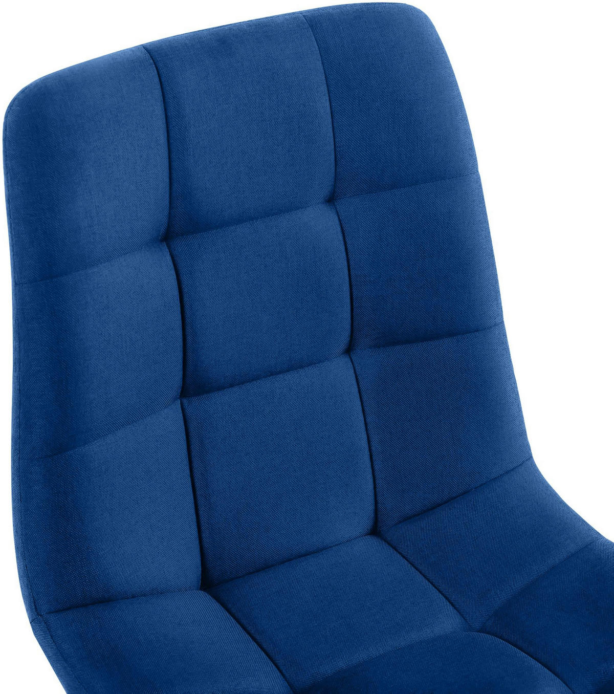 STUHL Stoff Blau - Blau/Schwarz, Textil/Metall (45/84/55cm) - CLP