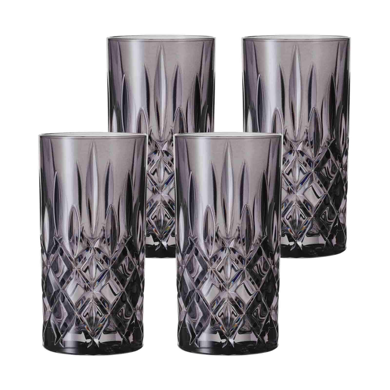 LONGDRINKGLÄSER Noblesse Smoke 395 ml 4er Set - Grau, Glas (0.395L) - Nachtmann