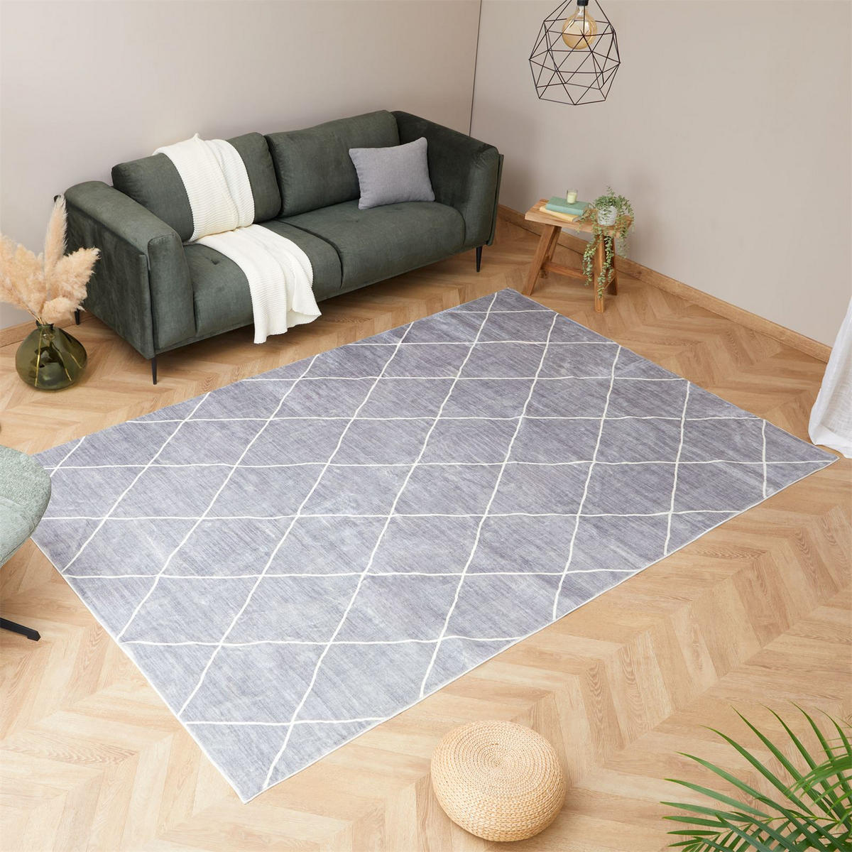 TEPPICH RHOMB - Grau, Textil (200/300cm) - IDIMEX