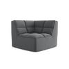 SOFAELEMENT Samt Stoff Grau - Dunkelgrau/Schwarz, Kunststoff/Textil (98/75/98cm) - Makamii