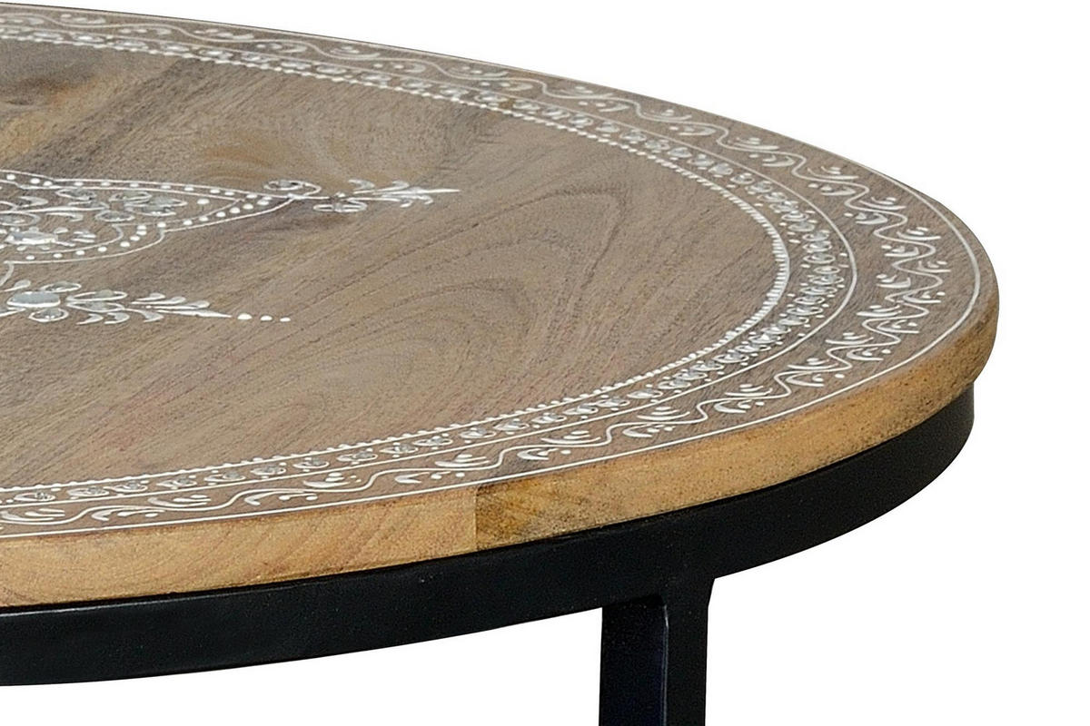 COUCHTISCH aus Mangoholz - Braun, Holz (80/80/48cm) - Giner y Colomer