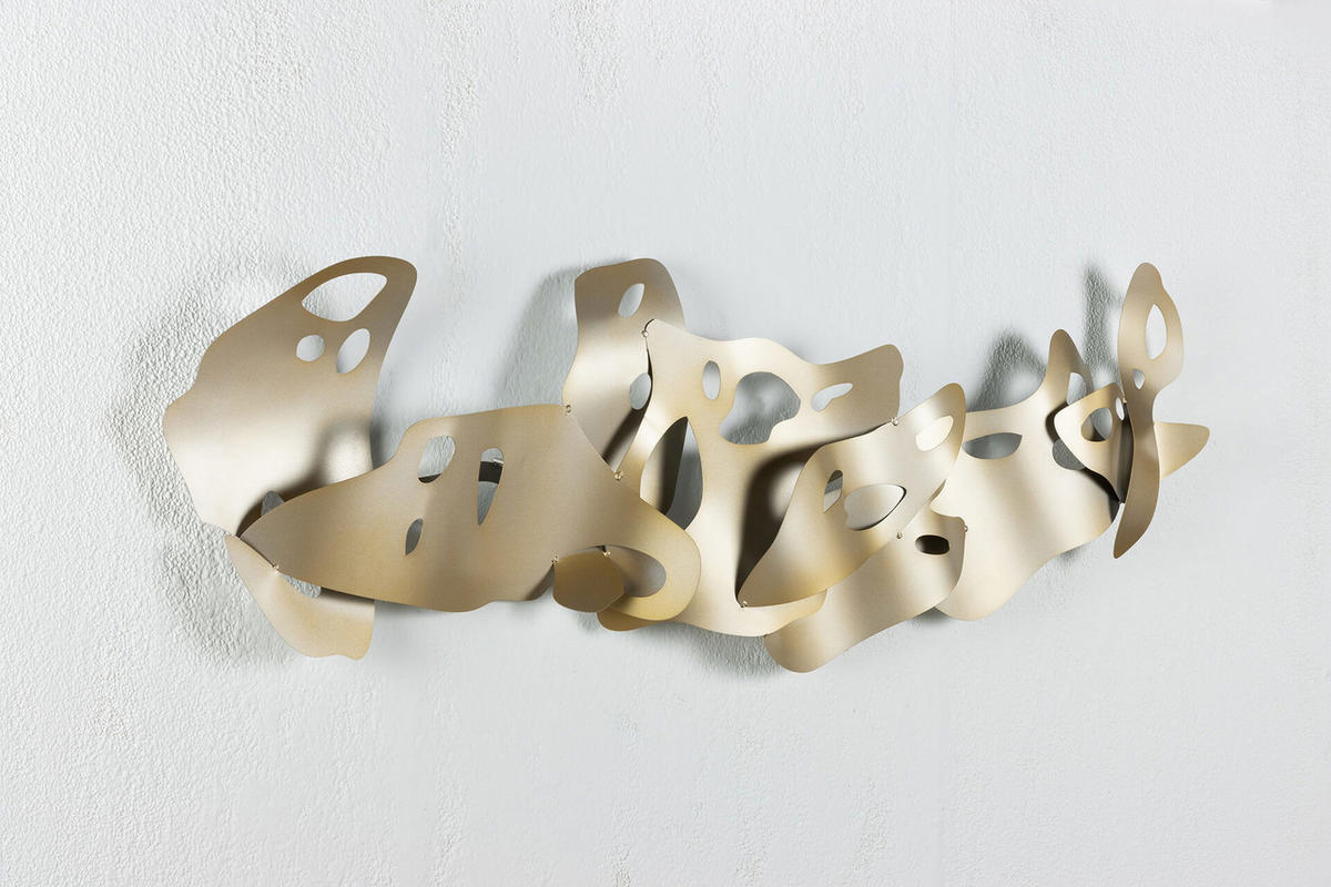 WANDDEKO Silber 120/44 cm - Silberfarben, Metall (3.3/44/5cm) - KUNSTLOFT