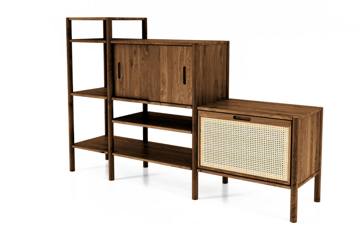 REGAL INA Wildeiche - Alteiche, Holz (190/123/46cm) - byoak