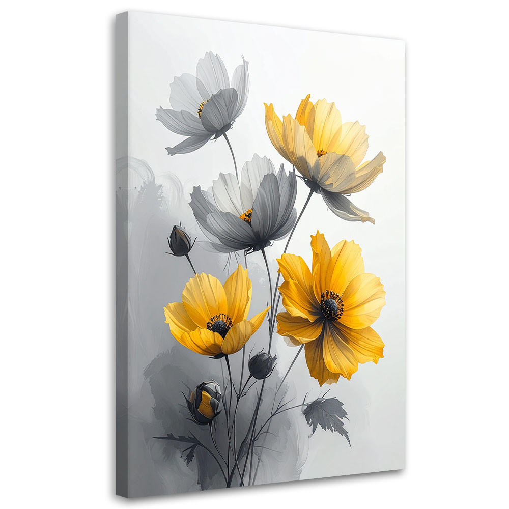 Feeby Leinwandbilder, Gelb 80x120 cm