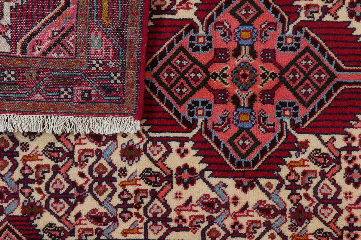 ORIENTTEPPICH handgeknüpft Assadabad Beige 130/79 cm Schurwolle - Beige, Textil (79/130cm) - Looma