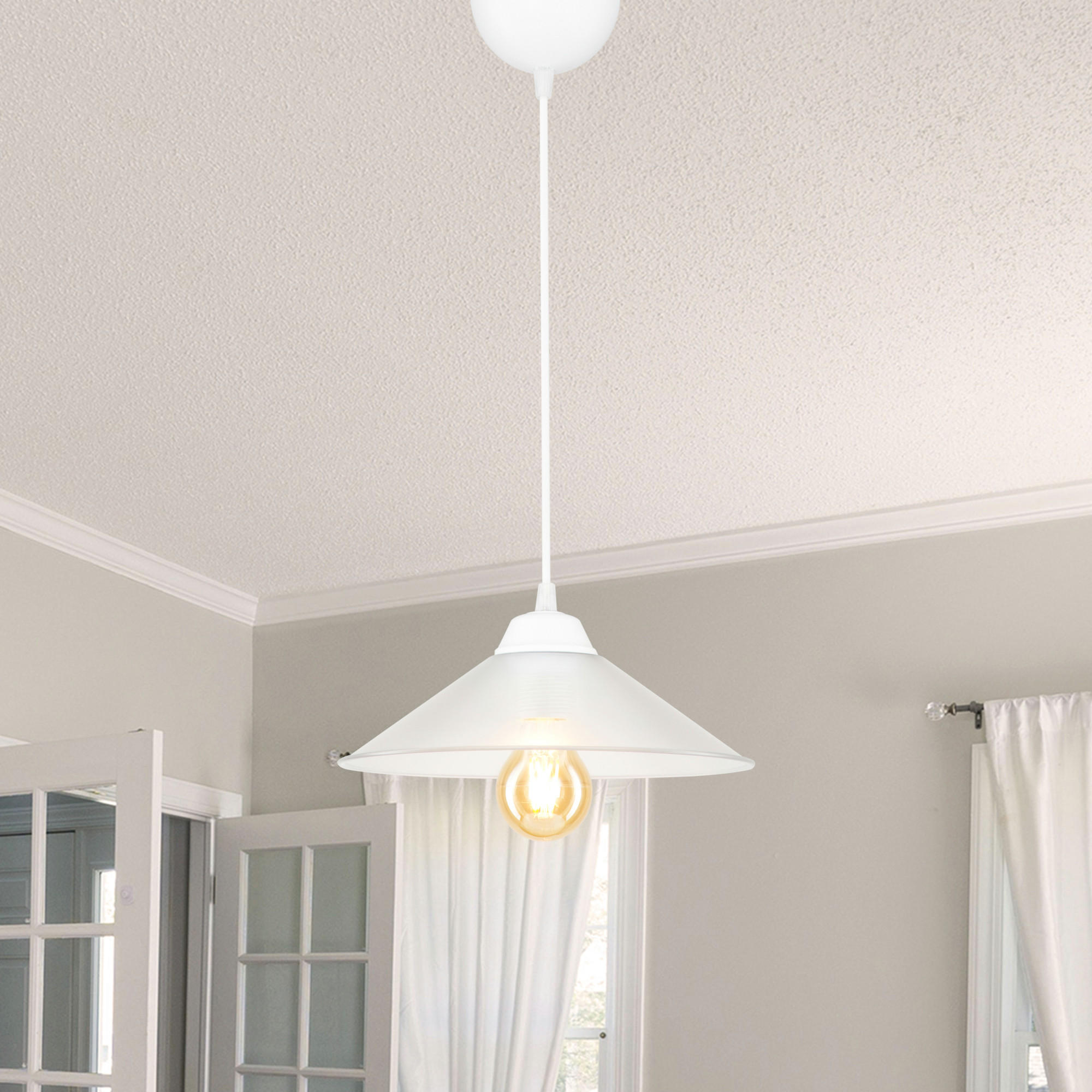 HÄNGELEUCHTE Hereford - Transparent, Kunststoff (26/26/48cm) - lux.pro