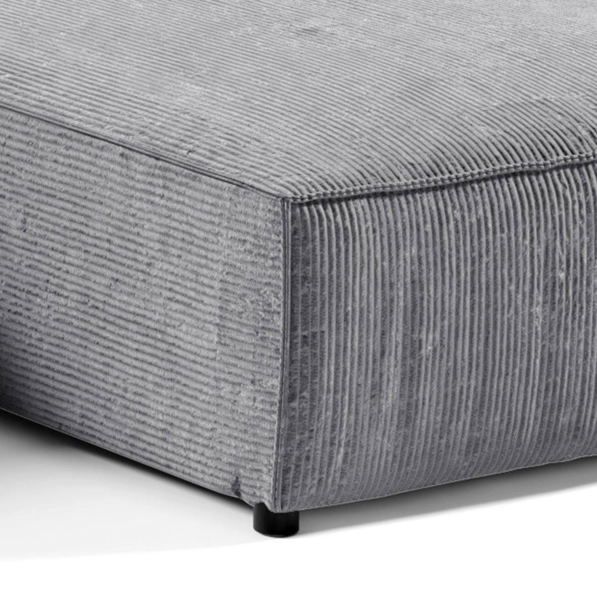 PANORAMASOFA Isaac 5 Sitzplätze Grau - Grau, Holzwerkstoff (398/85/185cm) - Petits-meubles