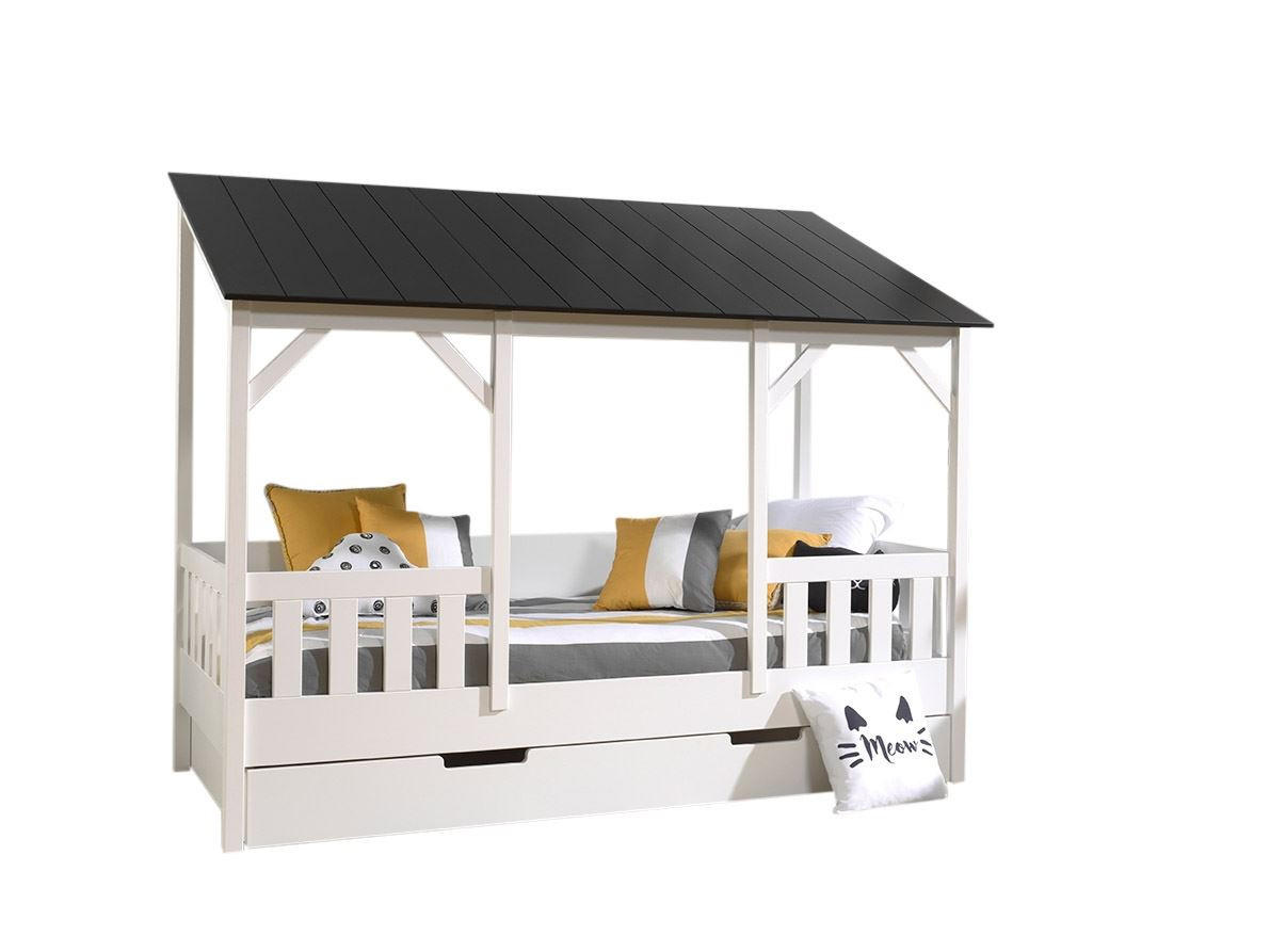 58aufmkessel Hausbett Schwarz 90x200 cm