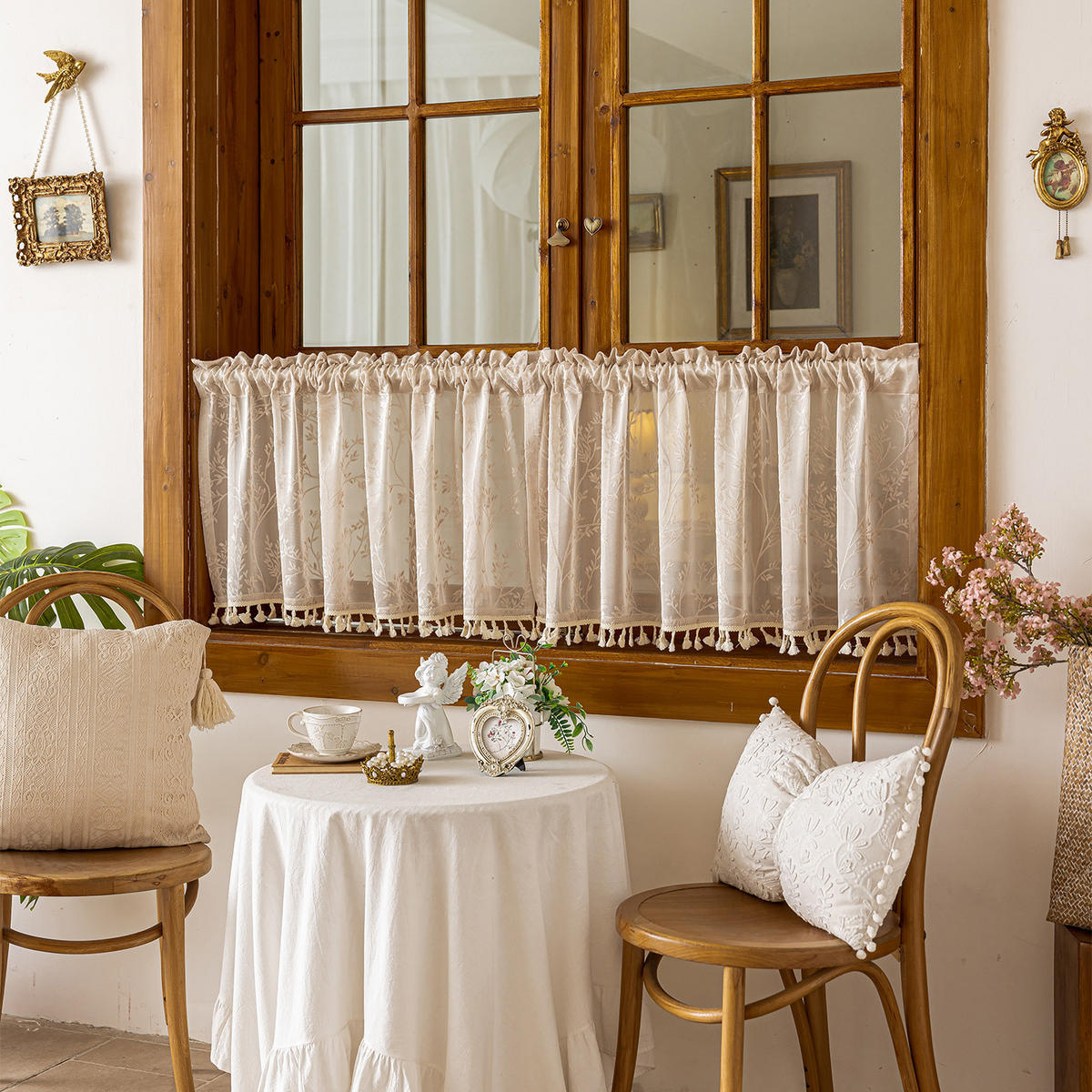 KURZE GARDINEN, Beige,1 Stück, 100/60 cm - Beige, Textil (100/60cm)