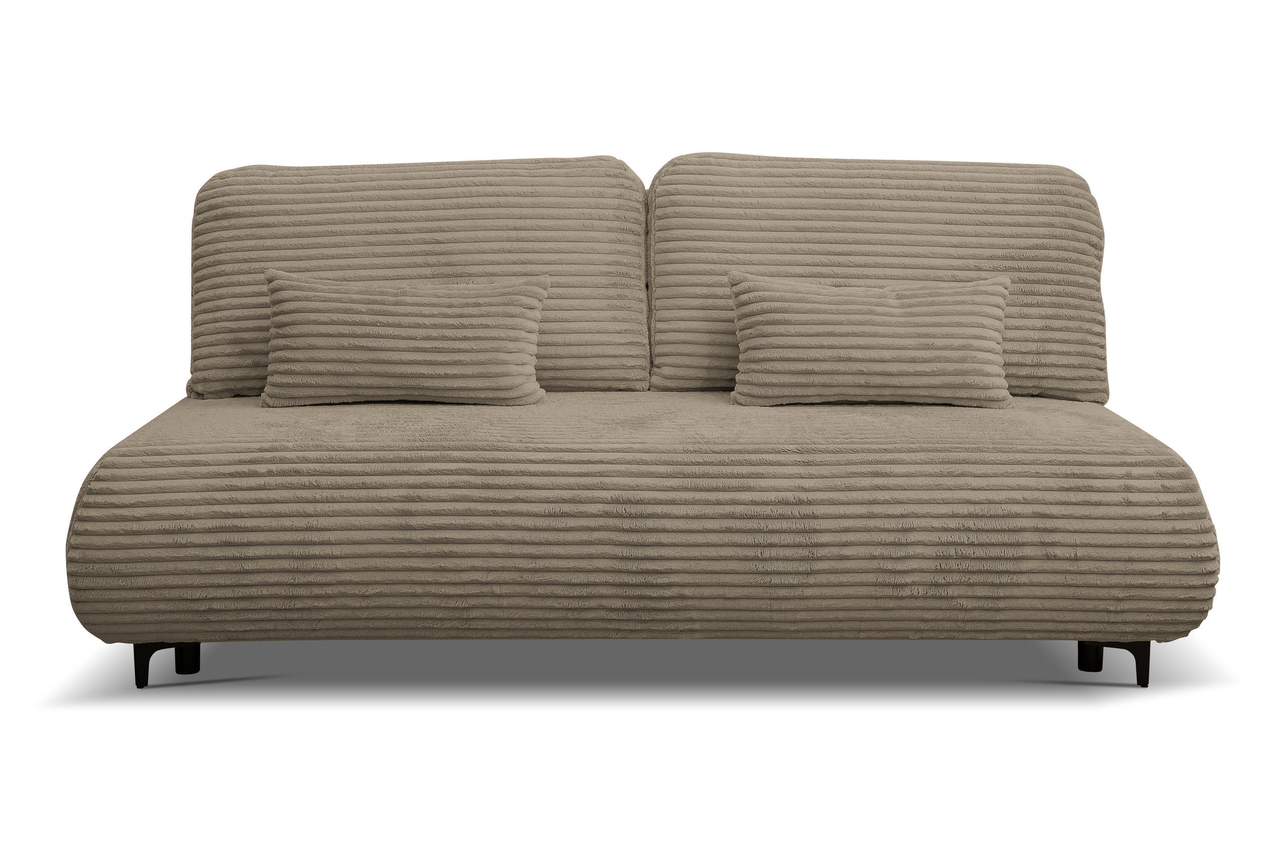 SCHLAFSOFA Etna mit Schlaffunktion und Bettkasten, Farbe: Braun, Cordstoff, Ottomane Unsiversal - Braun, Textil (205/80/90cm) - VENASI MÖBEL