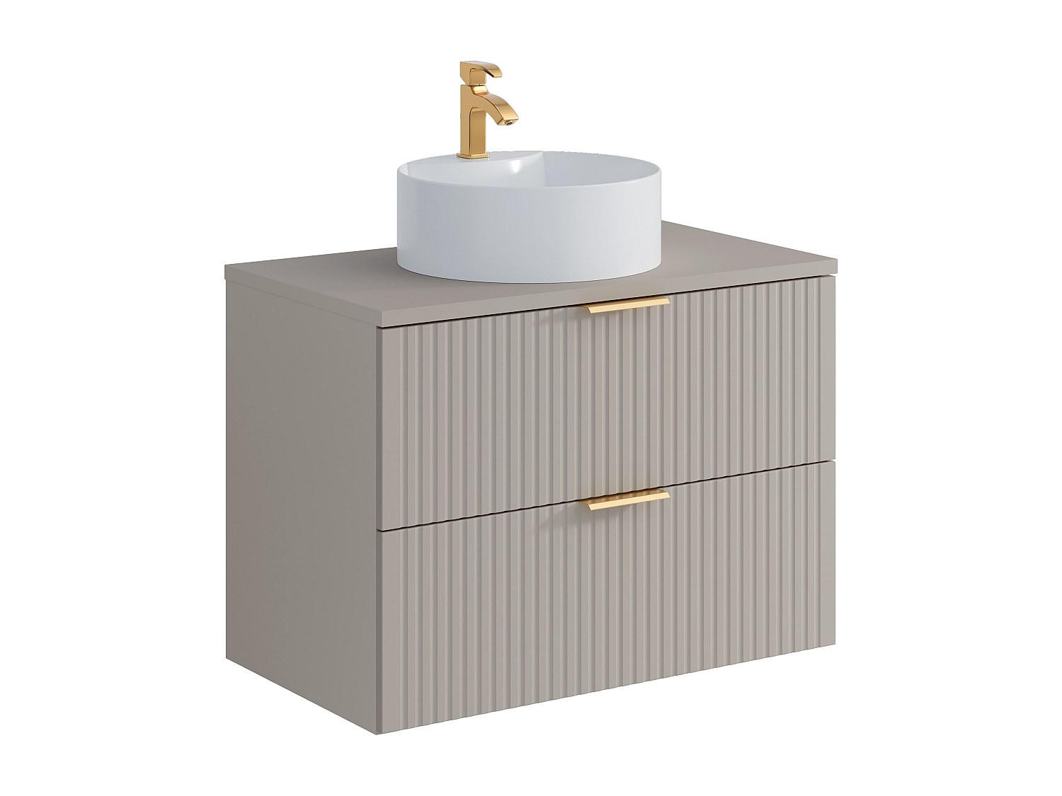 EINZELWASCHTISCH - 80 cmcm x 46 cmcm - Holz, Platte - Beige - ZEVARA - Beige, Holz (80/57/46cm) - Vente-Unique
