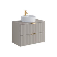 EINZELWASCHTISCH - 80 cmcm x 46 cmcm - Holz, Platte - Beige - ZEVARA - Beige, Holz (80/57/46cm) - Vente-Unique