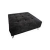 HOCKER WIOLO Anthrazit Velvet - Anthrazit/Silberfarben, Textil (110/42/110cm) - KAWOLA