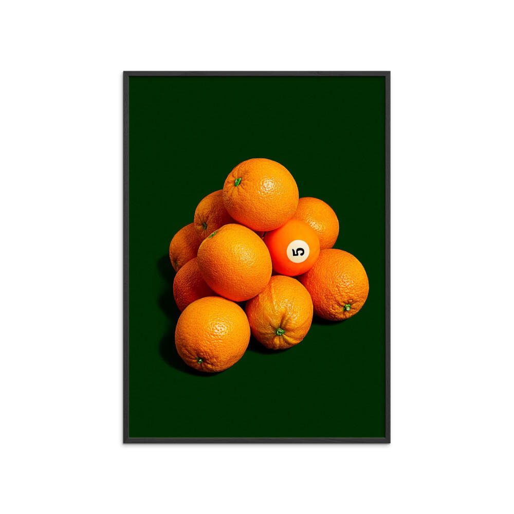 POSTER mit Rahmen Supermercat - Odd orange out - Schwarz/Grün, Holz/Papier (70/100cm) - Poster&Frame