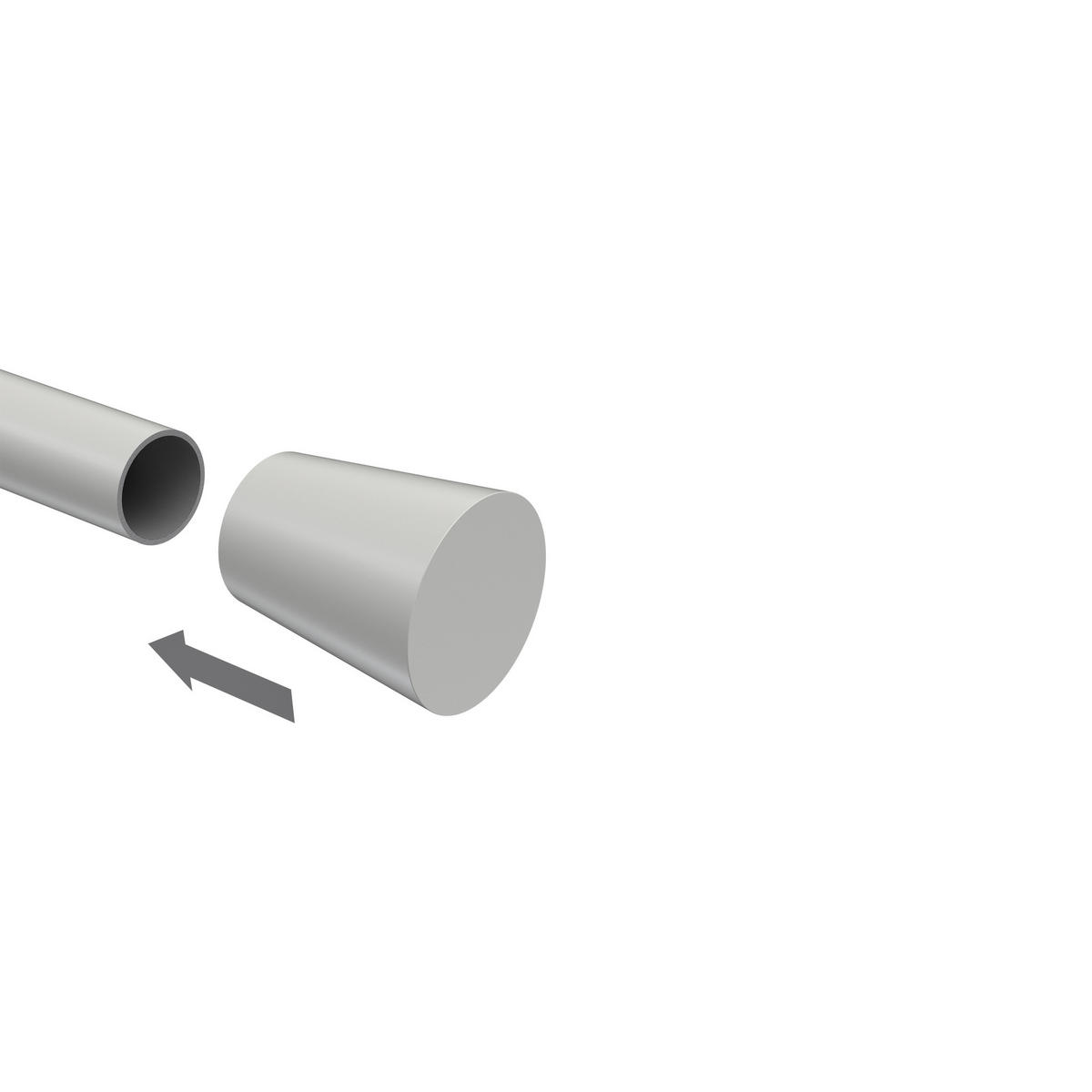 ENDSTÜCKE FÜR GARDINENSTANGEN 20 mm Ø, Sitra Weiß, Packung 2 Stück - Weiß, Metall (4.1/3/3cm) - INTERDECO