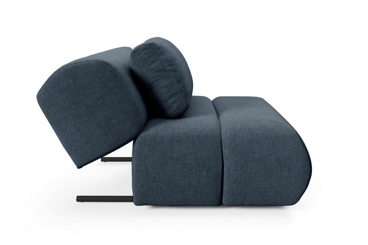 SESSEL ATOMO, Modern Polstersessel Loungesessel, Chenille-Stoff Blau - Blau, Holz/Metall (98/82/134cm) - MASSENO