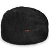 SITZSACK-HOCKER Pouf "FELLOPTIK" 45x25cm - Schwarz, Textil (45/25/45cm) - Green Bean