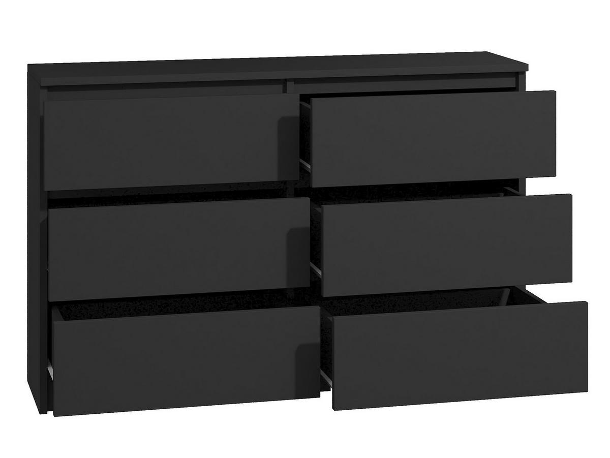 KOMMODE bella6 Schwarz - Schwarz, Holzwerkstoff (119/76/35cm) - roe furniture