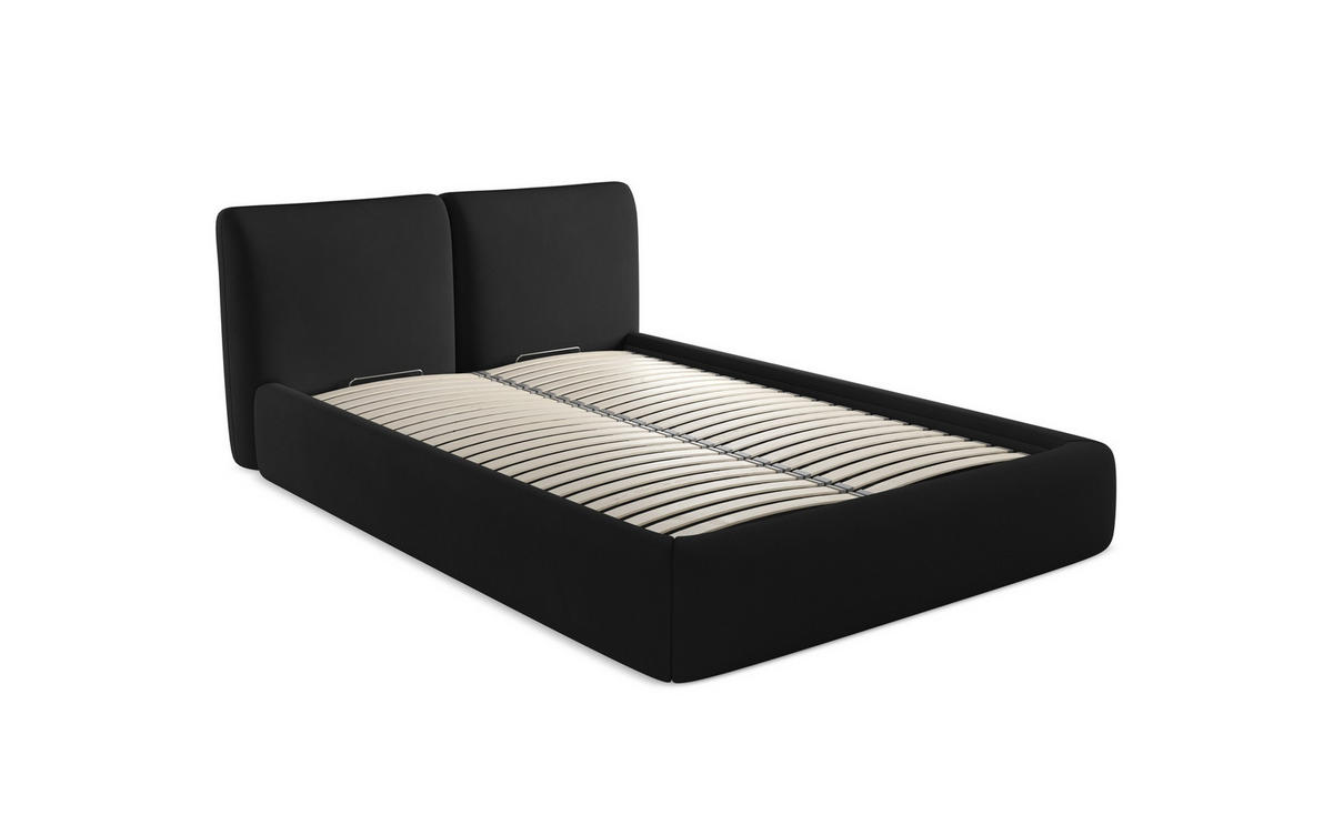 POLSTERBETT mit Bettkasten und Lattenrost 230x215 Violett - Lila/Flieder, Kunststoff/Textil (180/200cm) - Makamii