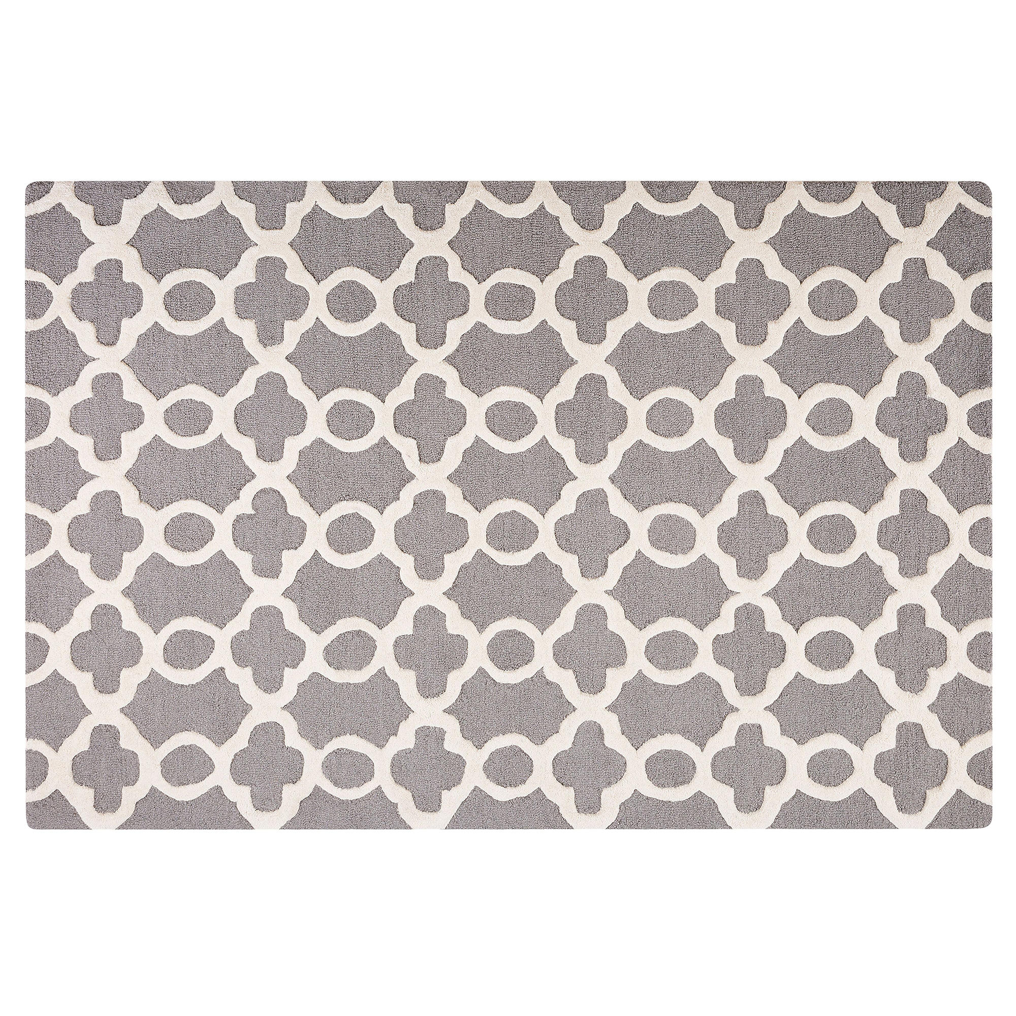 KURZFLOR-TEPPICH Zile 230/160 cm - Grau, Textil (160/230cm) - Beliani