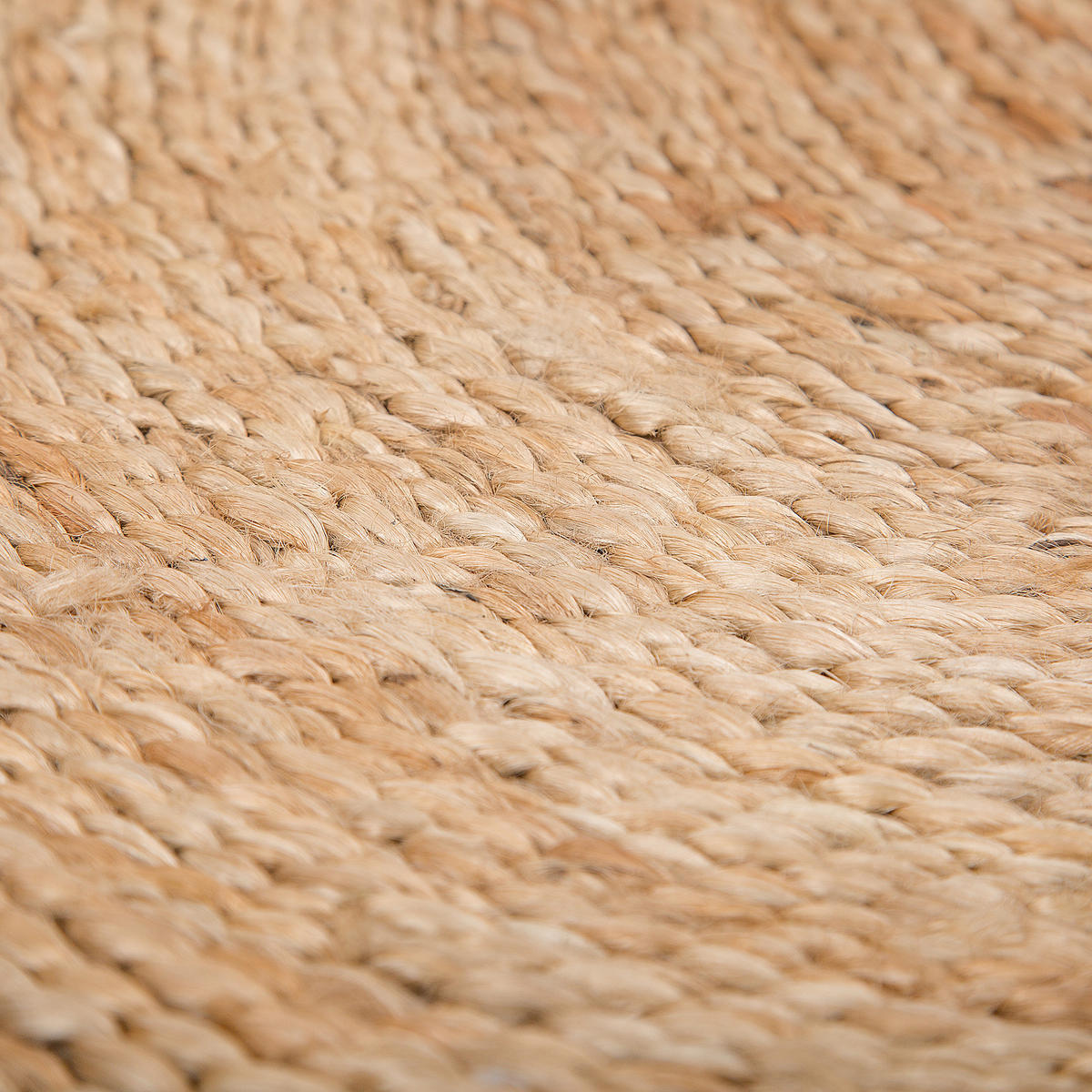 TEPPICH geflochten Erence 140/140 cm - Beige, Naturmaterialien (140/140cm) - Beliani