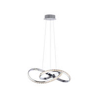 LED HÄNGELEUCHTE Metall Chrom Silber - Silberfarben, Metall (57/57/120cm)
