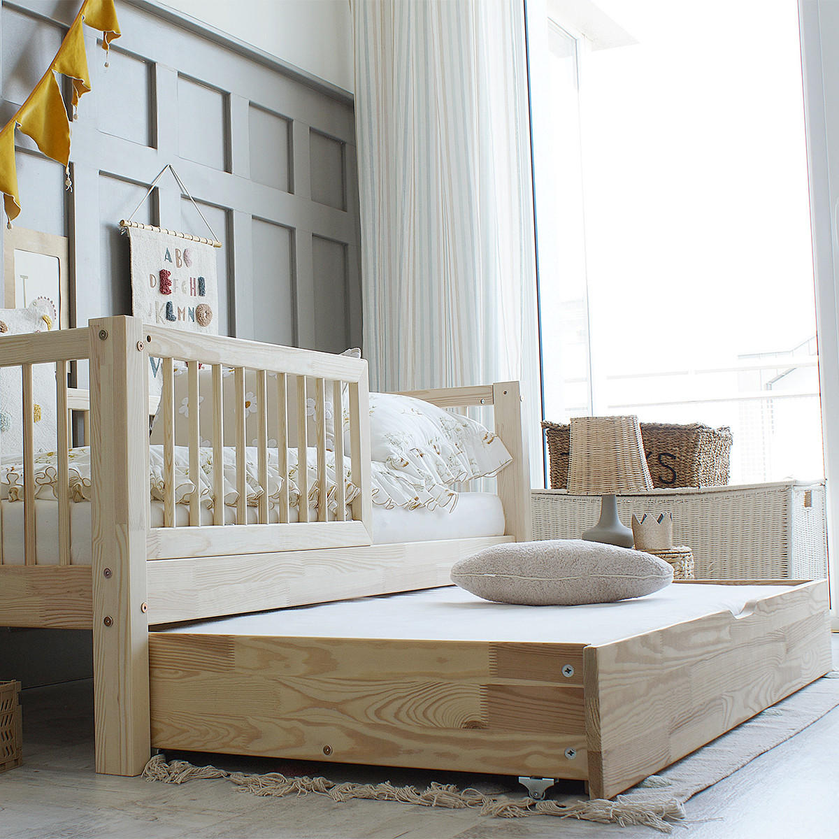 POSTEL 90/190 Sybil Přírodní dřevo - hnědá, dřevo (90/190cm) - Petits-meubles