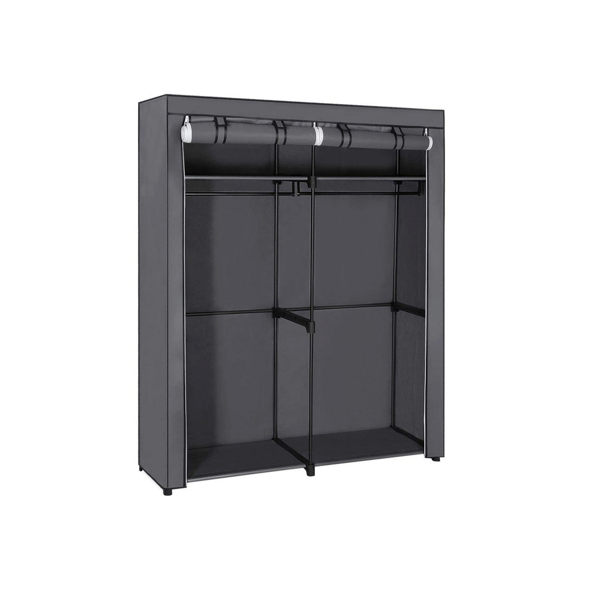 STOFFSCHRANK Antananarivo - Grau, Kunststoff (43/174/140cm) - Hansiro