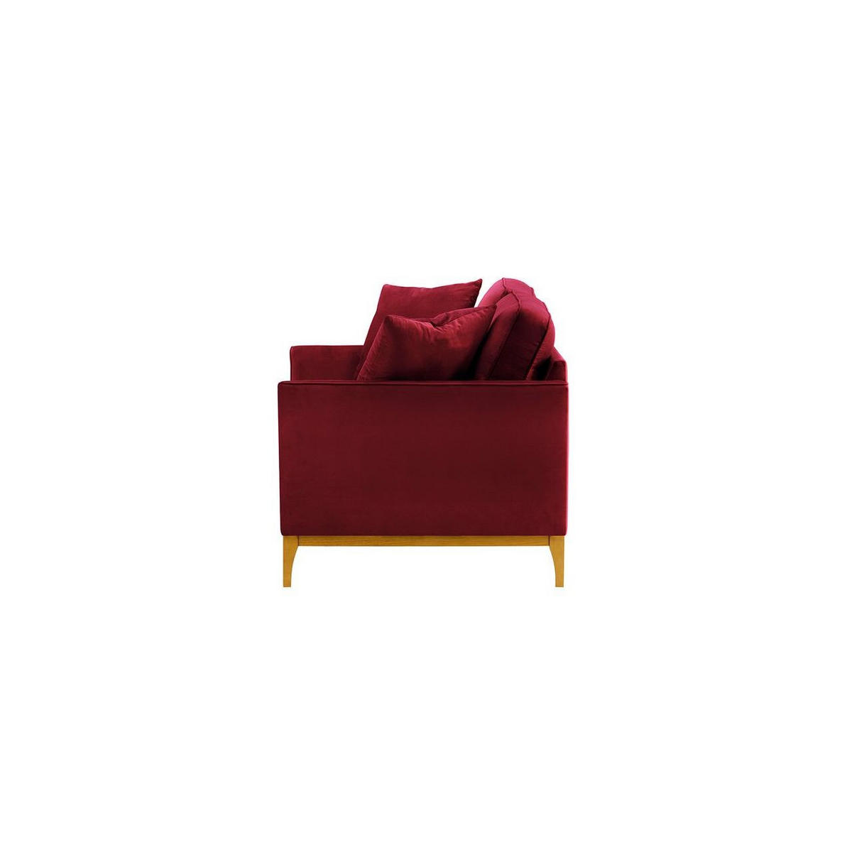 ZWEISITZER-SOFA Linara-Velluto 7 - Rot, Holz/Textil (141/91/95cm)