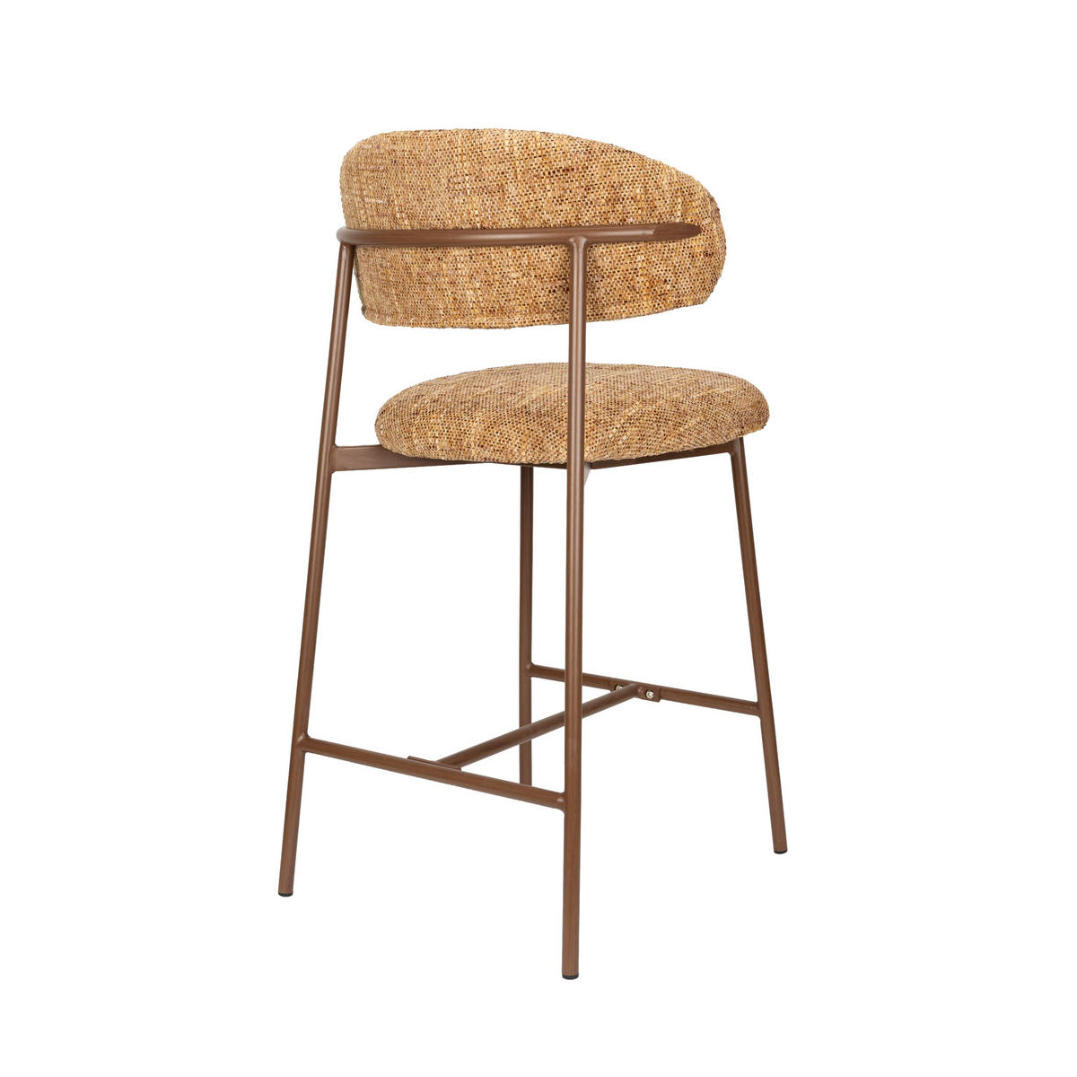 BARHOCKER Claes mit Rückenlehne 65 cm Ockergelb - 2 er Set - Gelb, Kunststoff (44/94/51cm) - Housecraft Living