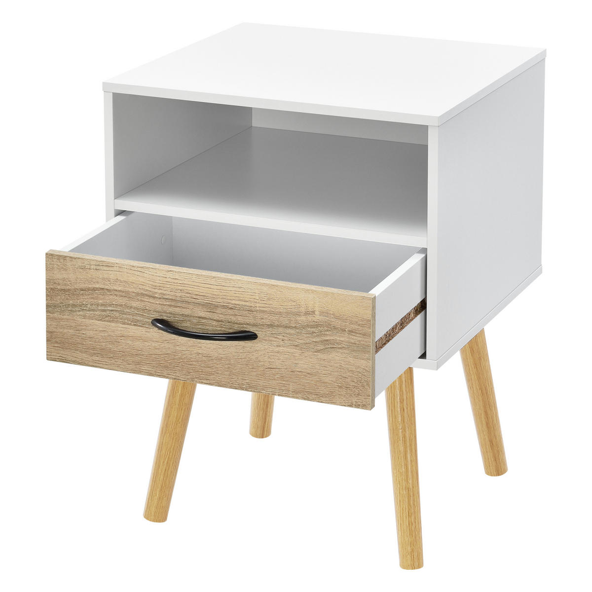 BEISTELLTISCH Gävle - Eichefarben/Naturfarben, Holz/Holzwerkstoff (40/42/57cm) - [en.casa]