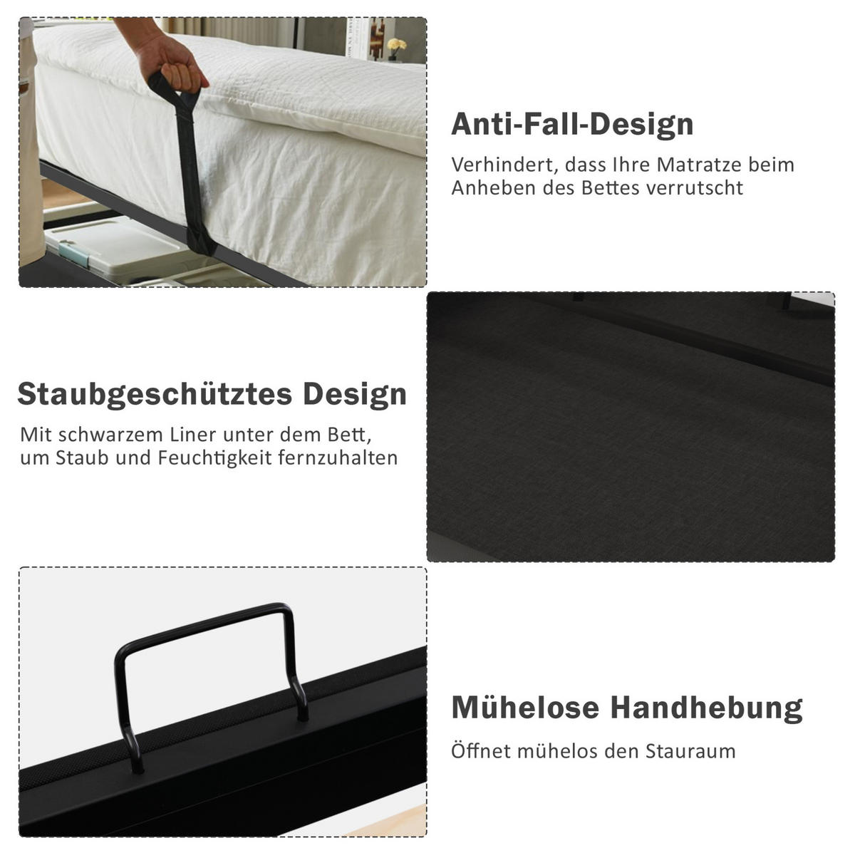 POLSTERBETT 180/200 cm mit LED-Beleuchtung, USB-C, Steckdose und Bettkasten aus Baumwoll-Leinen, Beige - Beige, Textil (180/200cm) - Redom