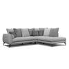 ECKSOFA CALME 5-Sitzer, hellgrau und dunkelgrau - Hellgrau, Holz/Textil (294/229cm) - Courtois Laville