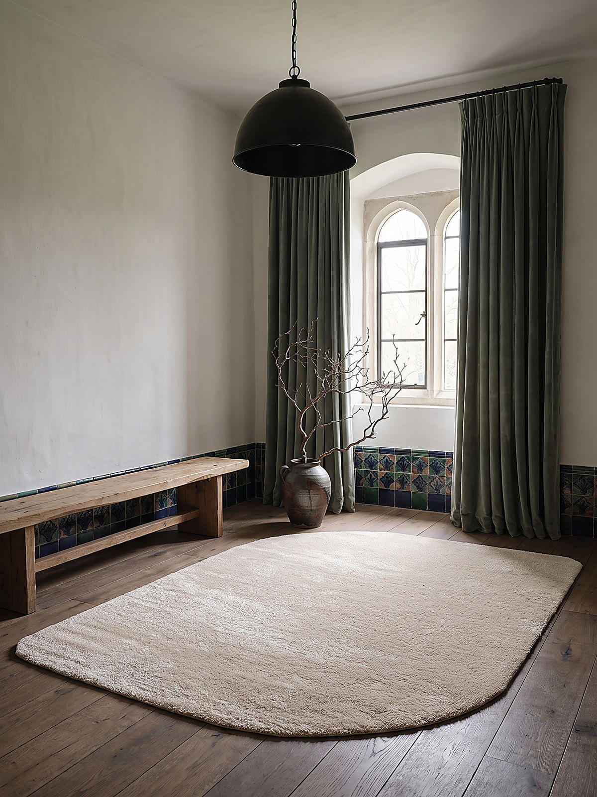 HOCHFLORTEPPICH Antirutsch Uni TIRSO Polyester Beige 120 x 160 cm - Beige, Textil (120/160cm) - KADIMA DESIGN