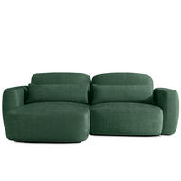 ECKSOFA links ELOSA - Grün, Holz/Textil (245/165cm) - KONSIMO®