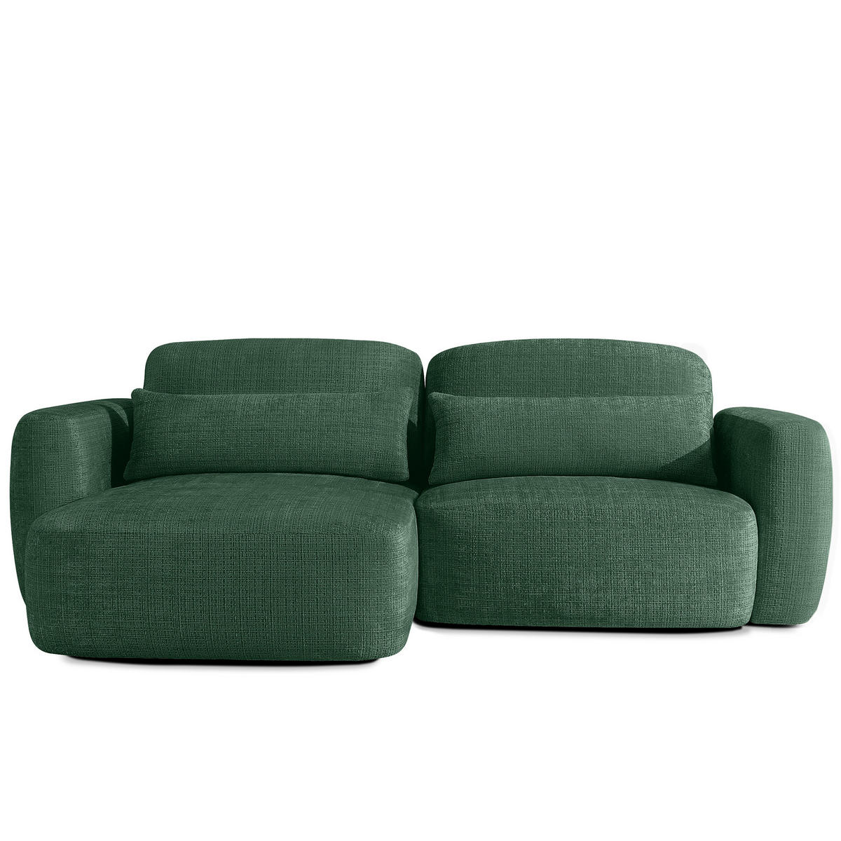 ECKSOFA links ELOSA - Grün, Holz/Textil (245/165cm) - KONSIMO®