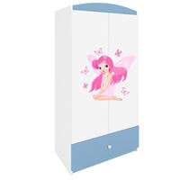 KINDERKLEIDERSCHRANK Elfe I - Blau, Holzwerkstoff (90/175/52cm) - RAUMHIRSCH FURNITURE
