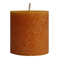 KERZE Rustic Outdoor Orange 15/15/16cm - Orange, Paraffin (15/16/15cm) - PTMD Collection