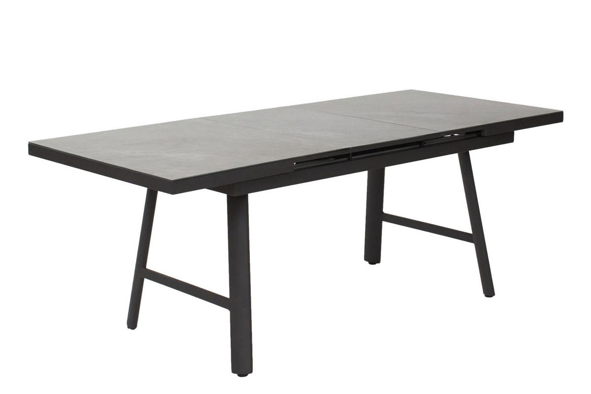 GARTENTISCH Burundi 160/210x90x77,5 cm, Keramik, Anthrazit - Anthrazit, Keramik (90/160/77.5cm) - dasmöbelwerk