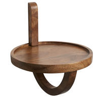 WANDREGAL Mango Massivholz Modern Stil 30x33x30 cm Rund - Braun, Holz (30/33/30cm) - KADIMA DESIGN