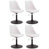 DREHSTUHL 4er Set Kunststoff weiß - Schwarz/Weiß, Kunststoff/Metall (48/76/57cm) - CLP