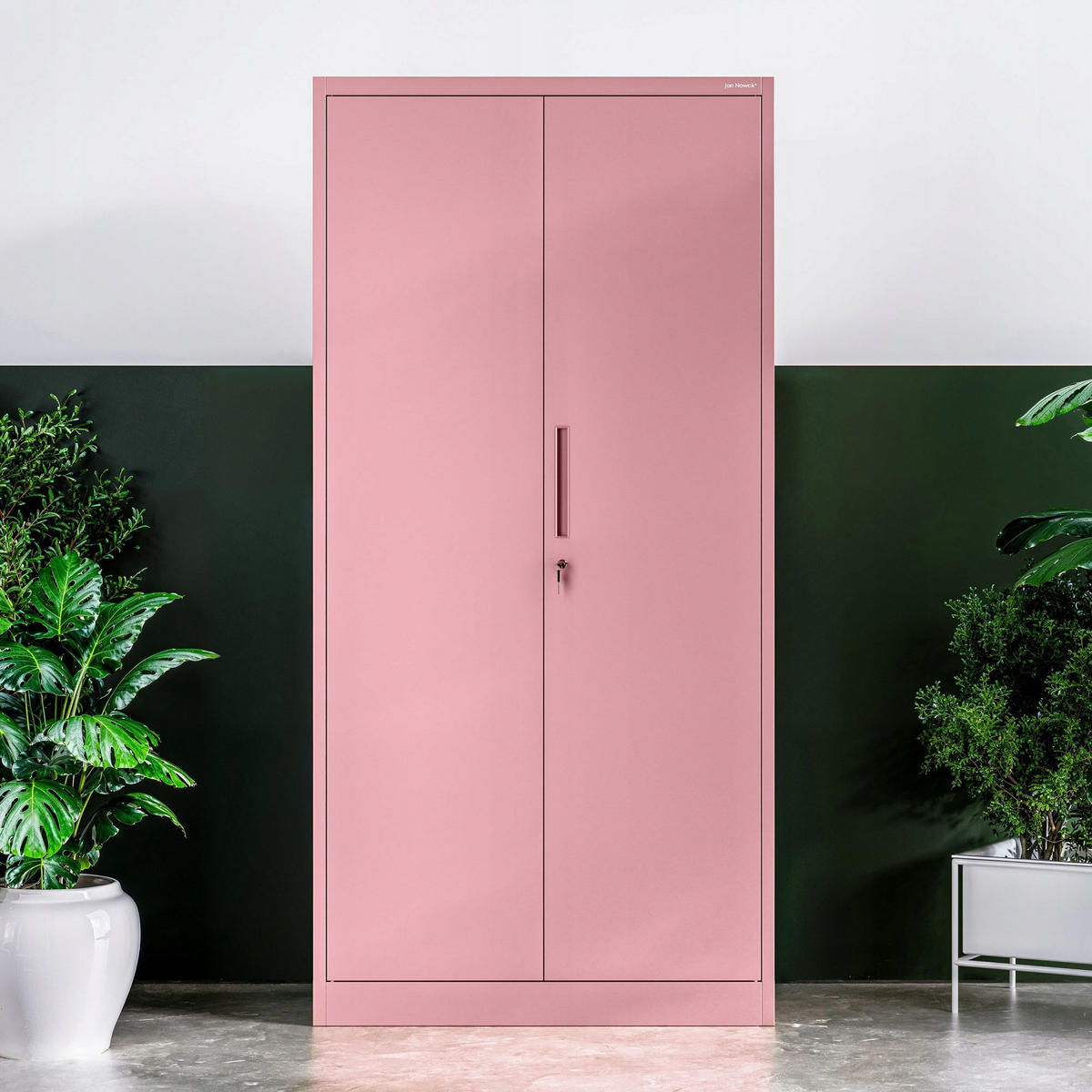 MEHRZWECKSCHRANK DAWID - Rosa, Metall (90/185/45cm) - Jan Nowak