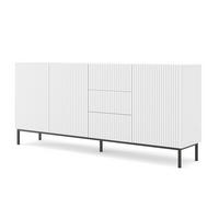 KOMMODE Weiß, Weiß, Schwarz 200/89/42 - Schwarz/Weiß, Holzwerkstoff (200/89/42cm) - RAUMHIRSCH FURNITURE