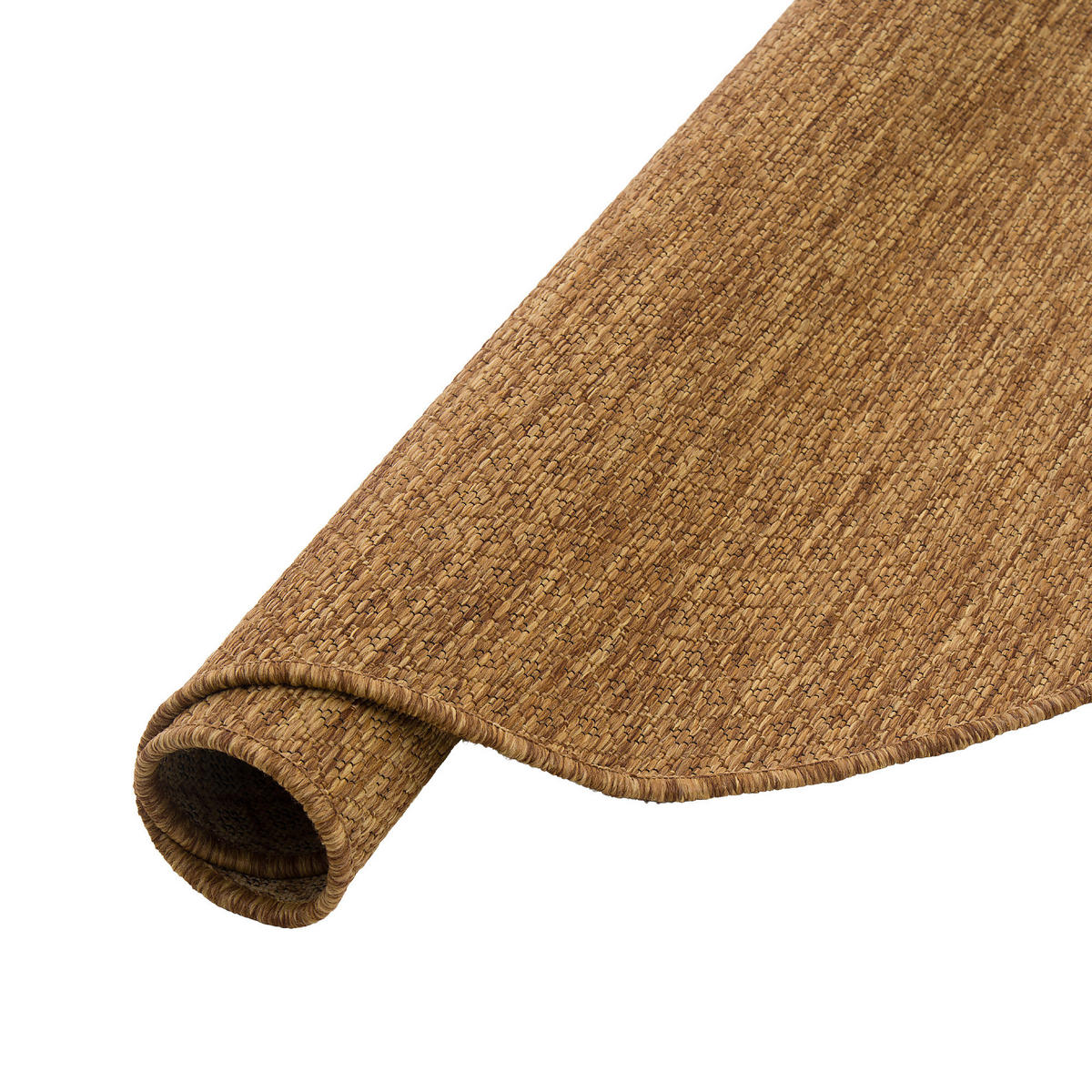 IN- & OUTDOOR FLACHGEWEBE TEPPICH PORTO RUND - Naturfarben, Textil (200/200cm) - Snapstyle