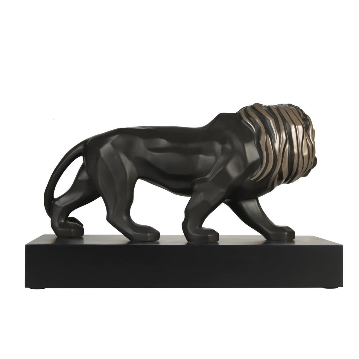 DEKOFIGUR LÖWE Studio 8 Serengeti anthrazit 43,5 cm - Anthrazit, Keramik (18/27/43.5cm) - Goebel