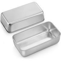 BROTBACKFORM 2er-Set Edelstahl 23,5 x 12,5 x 6,5 cm - Silberfarben, Metall (12.4/6.5/23.5cm)