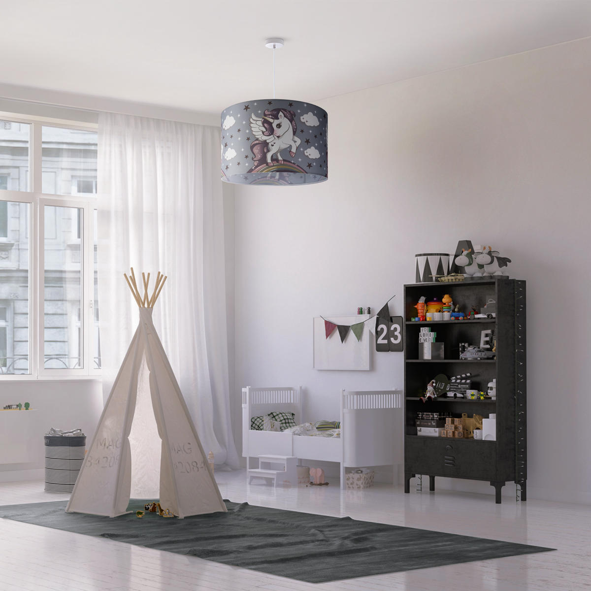 PENDELLEUCHTE Hugo Pd1 Cos 213 - Weiß, Metall (45.5/45.5/27cm) - Paco Home