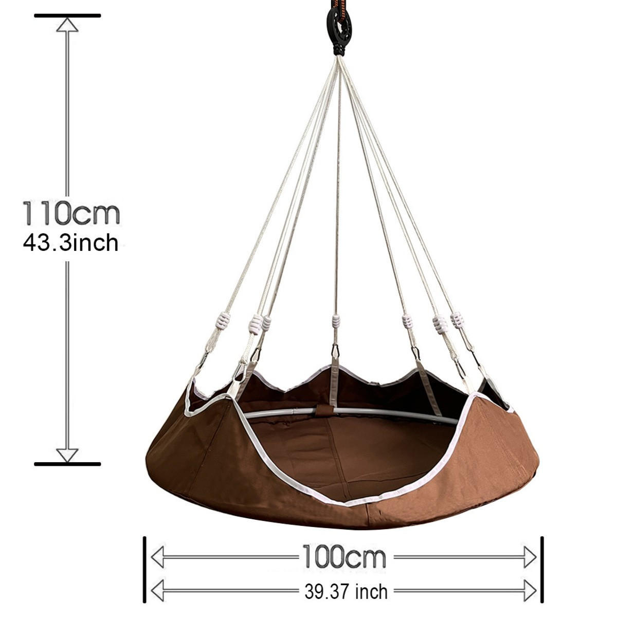 HÄNGESESSEL - Beige 100/100/110 cm - Beige, Textil (100/110/100cm)