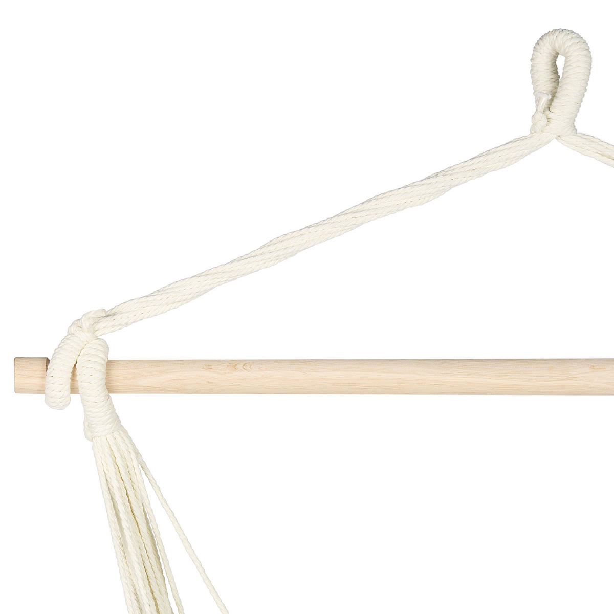 HÄNGESESSEL aus Baumwolle Beige Varena - Beige, Textil (96/125/55cm) - Beliani