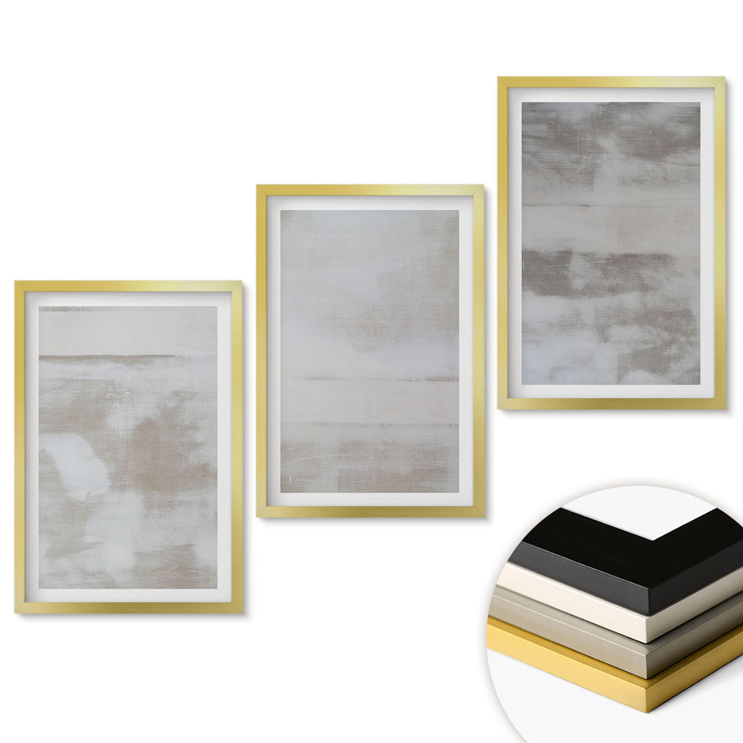 ArtPrintCave Wandbilder Gold 40x60 cm